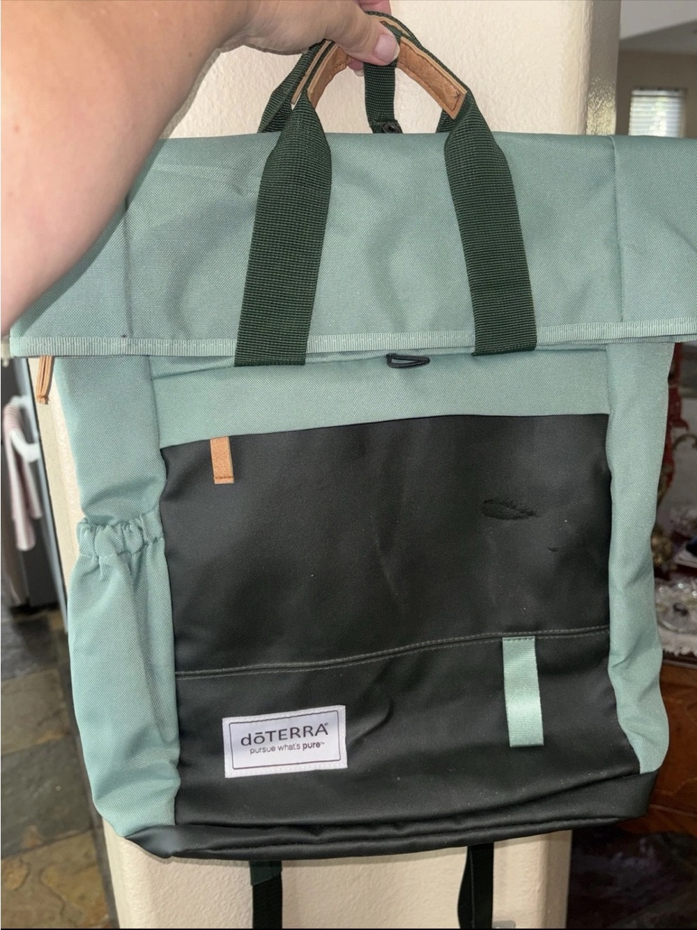 Doterra Mint Green and Black Backpack